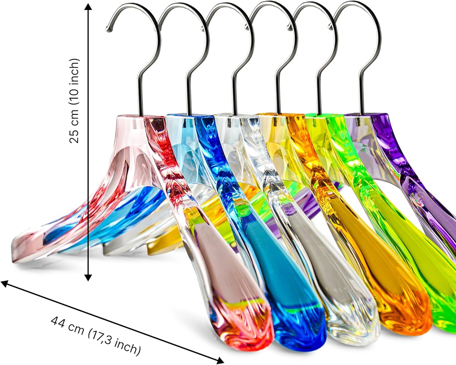 Acrylic Multicolored Clothes Hangers