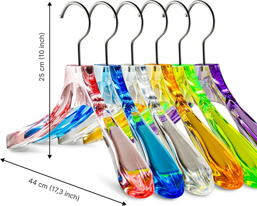 Acrylic Multicolored Clothes Hangers