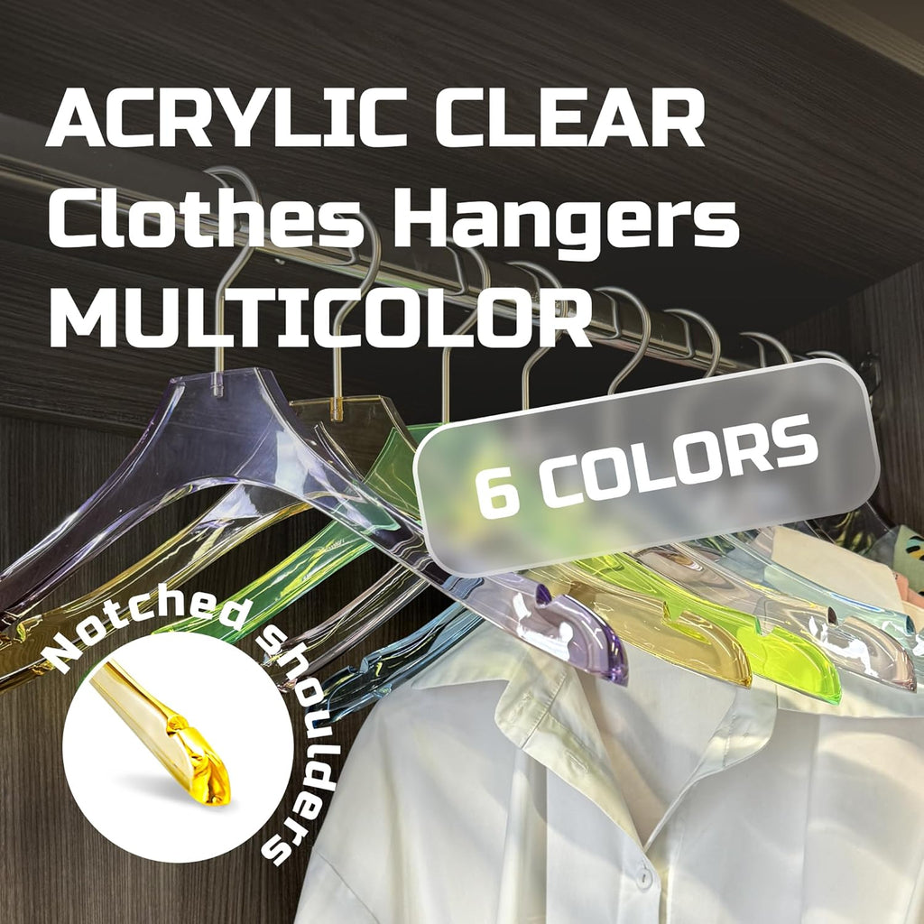 Acrylic Pink Clothes Hangers for Shirts/T-Shirts