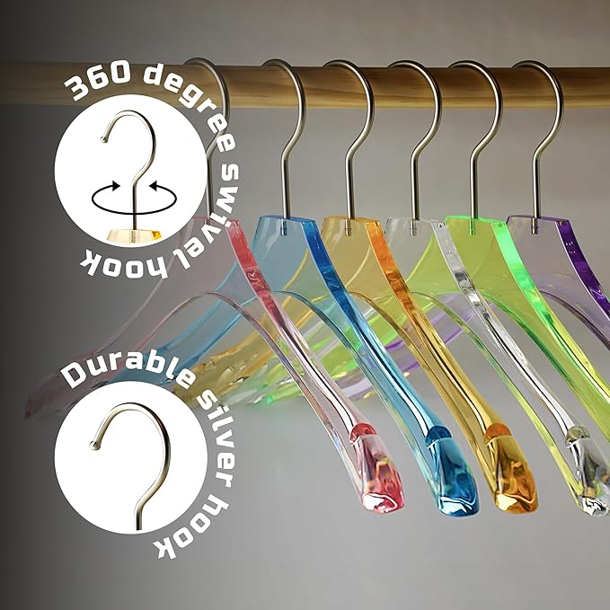 Acrylic Pink Clothes Hangers for Shirts/T-Shirts